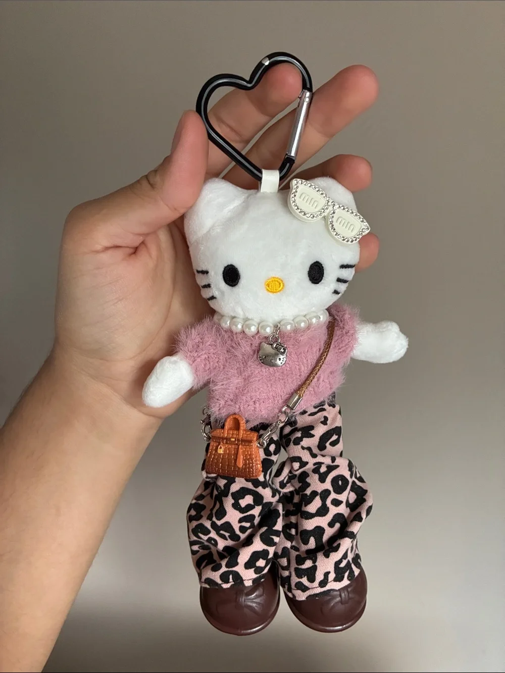 Hello Kitty Fall Fashion Diva Plush Keychain Bag Charm